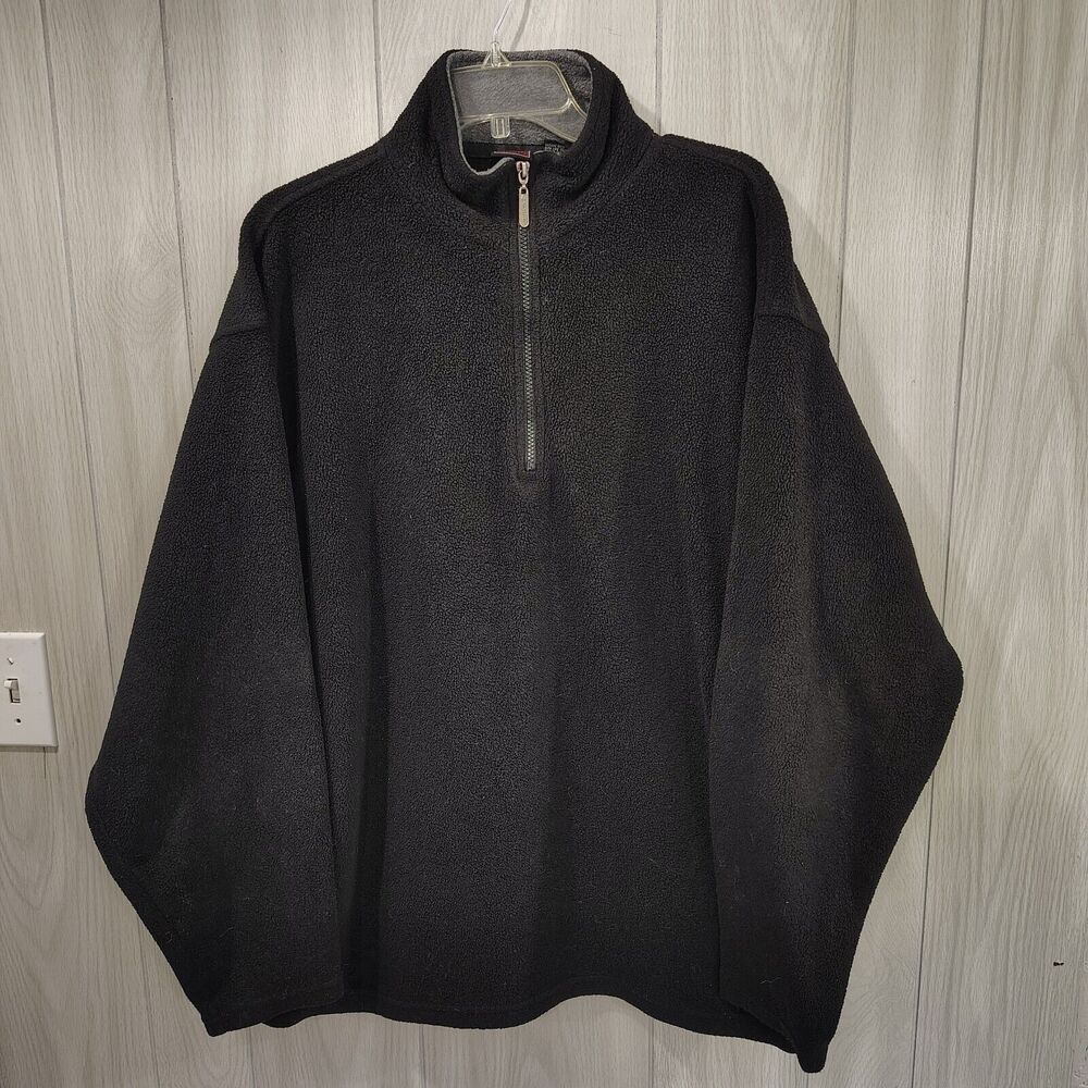 Men's Footlocker 1/4 Zip Mock Neck Pullover Black Size 2xl Taiwan Warm Fall